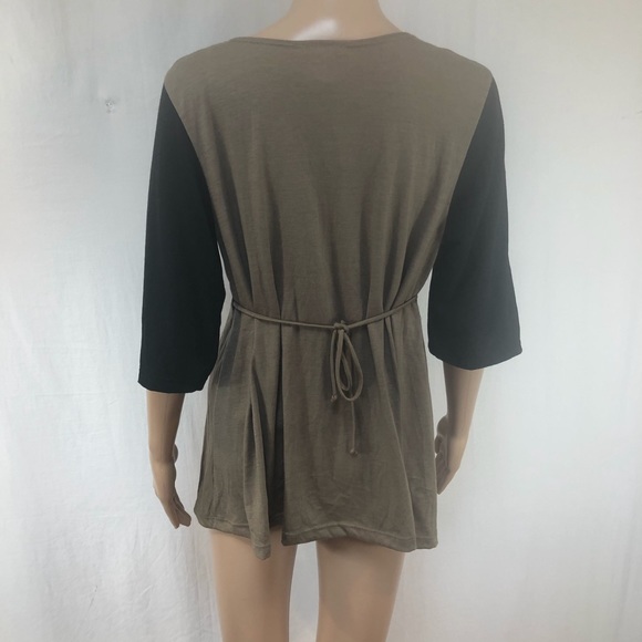 My Lil Bump Maternity top 1/2 Sleeve Tie at waist - Picture 4 of 5